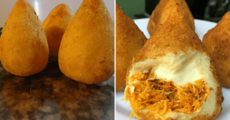 Coxinha com Massa de Batata deliciosa igual de padaria