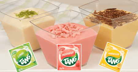 Mousse de Tang feito no liquidificador muito cremoso e simples de fazer