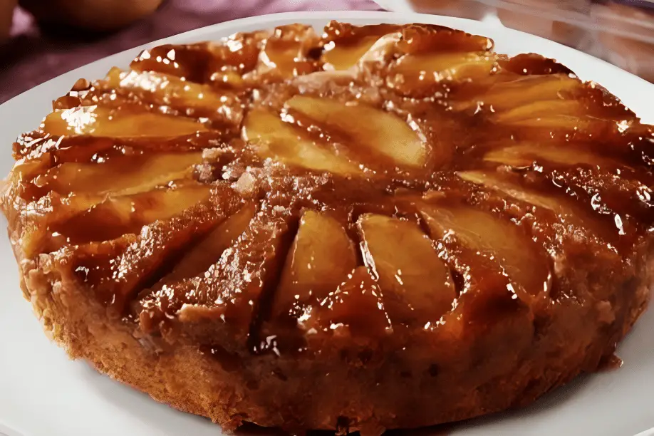 torta de maçã caramelizada