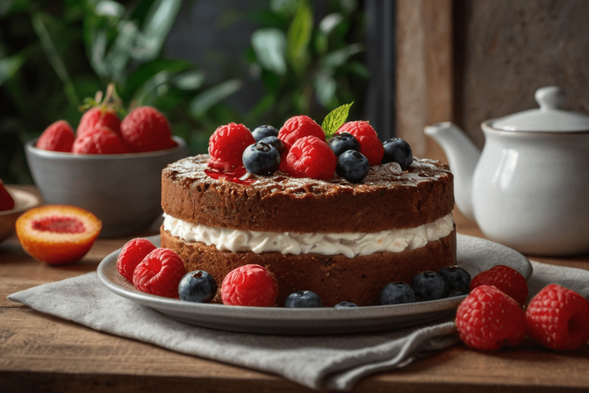 naked cake de frutas vermelhas