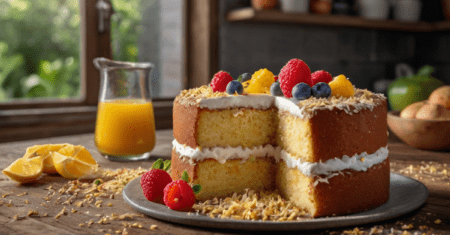 Bolo de Erê de Fubá com Coco: Sabor e Tradição em Cada Pedaço