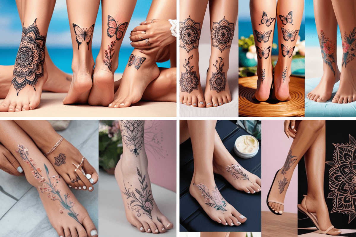 tatuagem feminina no pé